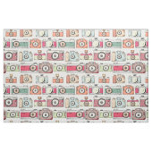 Camera Print Hand Drawn Pattern Colorful Novelty Stof (Fat Quarter)