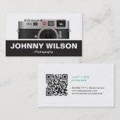  camera QR code Professionele fotograaf Visitekaartje (Voorkant / Achterkant)