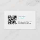  camera QR code Professionele fotograaf Visitekaartje (Achterkant)