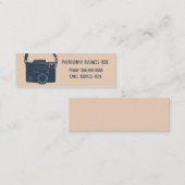 Camera Retro Film Blauw & Perzik Visitekaartje (Voorkant / Achterkant)