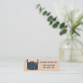 Camera Retro Film Blauw & Perzik Visitekaartje (Staand voorkant)