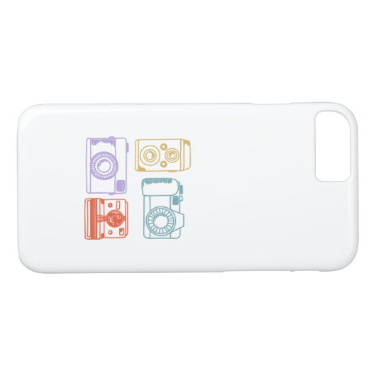  camera Retro Kleurpasta handtekening Case-Mate iPhone Case (Achterkant (Horizontaal))