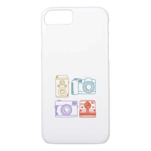  camera Retro Kleurpasta handtekening Case-Mate iPhone Case (Achterkant)