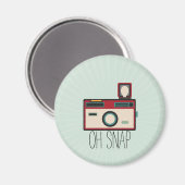 camera Retro Let op Oh Snap Magneet (Voorkant / Achterkant)