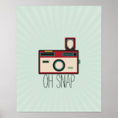  camera Retro Let op Oh Snap Poster (Voorkant)