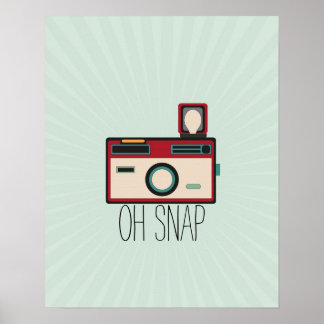  camera Retro Let op Oh Snap Poster