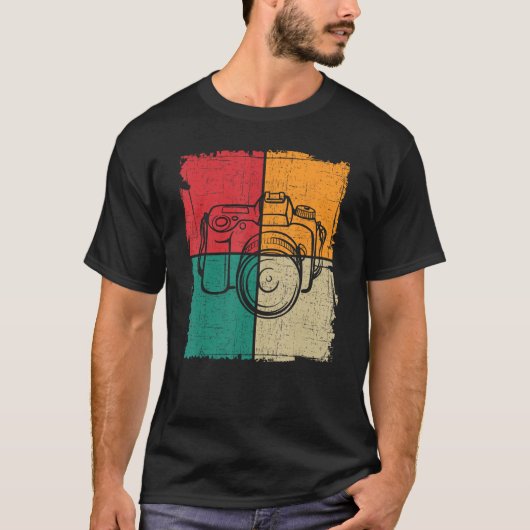 Camera Retro Vintage 70s 80s Style T-shirt (Voorkant)