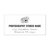 Camera Return Name Address Photography Studio Zelfinktende Stempel (Design)