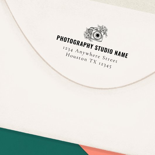 Camera Return Name Address Photography Studio Zelfinktende Stempel