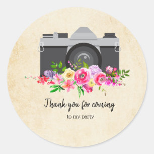 camera ronde sticker