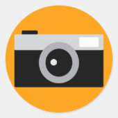 camera ronde sticker (Voorkant)
