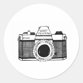 camera ronde sticker