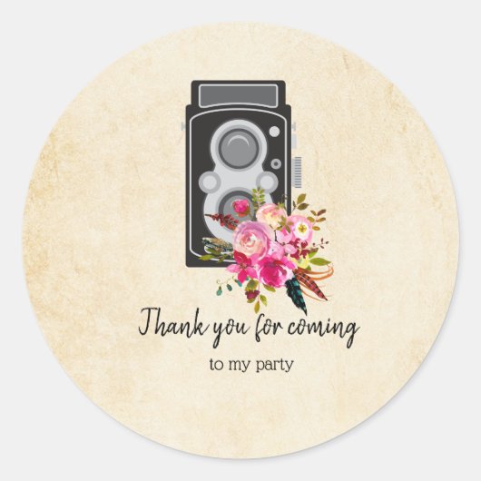 camera ronde sticker (Voorkant)