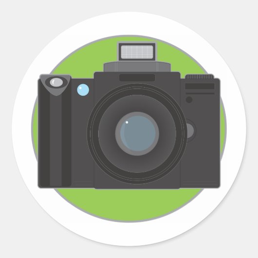 Camera Ronde Sticker (Voorkant)