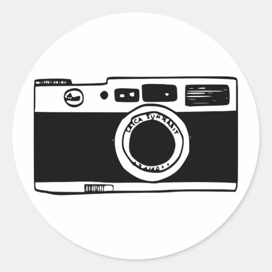 Camera Ronde Sticker (Voorkant)