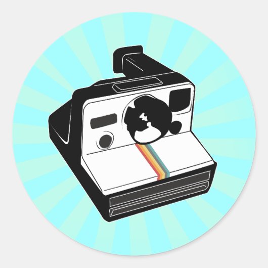  camera ronde sticker (Voorkant)