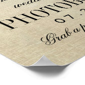  camera Rustic Wedding Photobooth Sign Poster (Hoek)