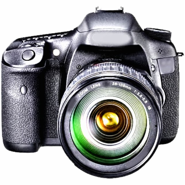 Camera sculptuur, uitgesneden staand fotobeeldje  (Voorkant)