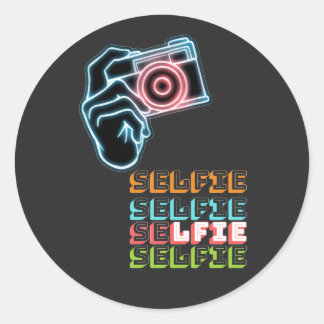 Camera Selfie Ronde Sticker