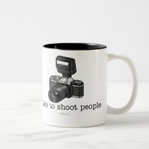 Camera Shoot Tweekleurige Koffiemok