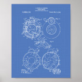 Camera Shutter 1914 Patent Art Blueprint Poster (Voorkant)