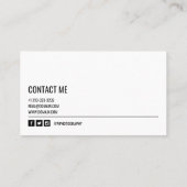 Camera Shutter Logo Minimalist Fotograaf Visitekaartje (Achterkant)