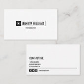 Camera Shutter Logo Minimalist Fotograaf Visitekaartje (Voorkant / Achterkant)