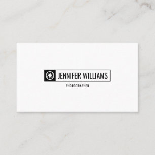 Camera Shutter Logo Minimalist Fotograaf Visitekaartje