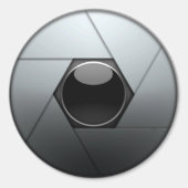 Camera Shutter Ronde Sticker (Voorkant)
