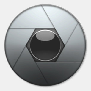 Camera Shutter Ronde Sticker