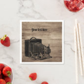  camera Silhouette Cocktail Napkins Servet (Insitu)