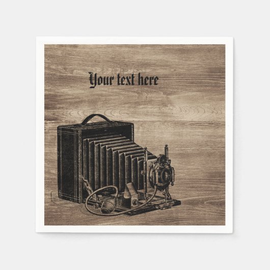  camera Silhouette Cocktail Napkins Servet (Voorkant)