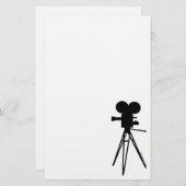 camera Silhouette Stationery Briefpapier (Voorkant / Achterkant)