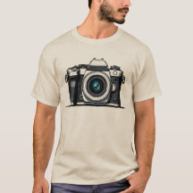 Camera Sketch Graphic T-shirt