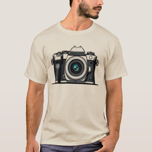 Camera Sketch Graphic T-shirt (Voorkant)
