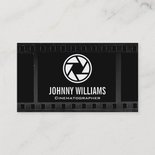 Camera Sluiter Lens | Film Achtergrond Visitekaartje (Voorkant)