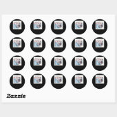 Camera-Sticker Ronde Sticker (Vel)