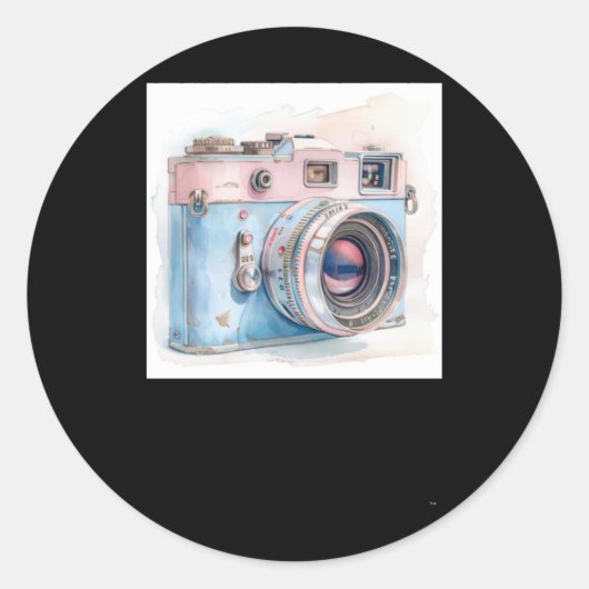 Camera-Sticker Ronde Sticker (Voorkant)