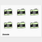 Camera-Sticker Ronde Sticker (Vel)