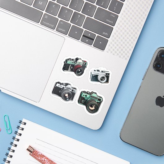 camera sticker voor telefooncamera sticker cover (Laptop met iPhone)