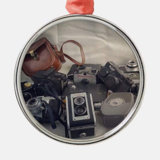 camera stilstand metalen ornament (Voorkant)