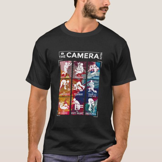 Camera Sutra photographer taking photos camera gif T-shirt (Voorkant)
