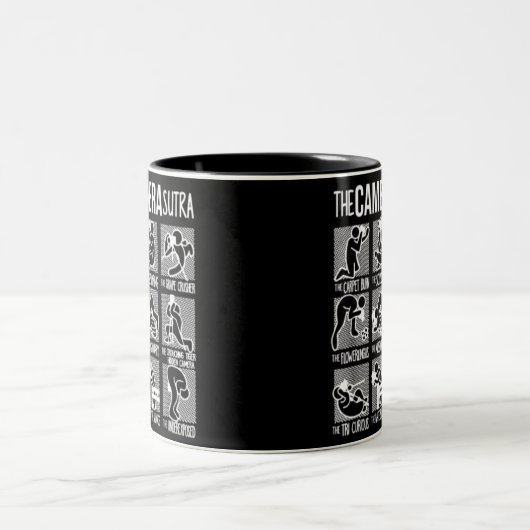 Camera sutra tweekleurige koffiemok (Center)