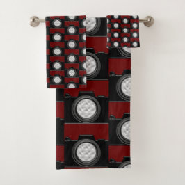 Camera thema badhanddoek set bad handdoek