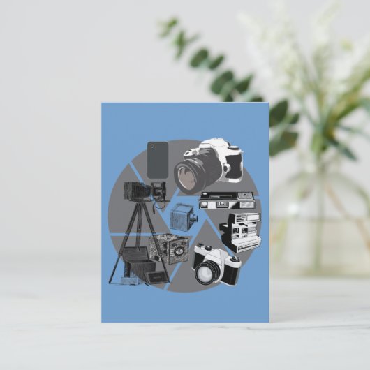 Camera Time Collage Briefkaart (Staand voorkant)