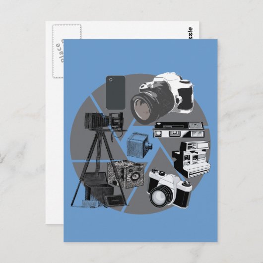 Camera Time Collage Briefkaart (Voorkant / Achterkant)