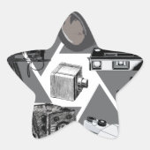 Camera Time Collage Ster Sticker (Voorkant)