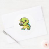 Camera Toerist Ronde Sticker (Envelop)
