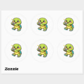 Camera Toerist Ronde Sticker (Vel)