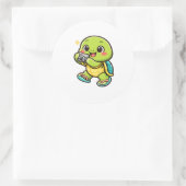 Camera Toerist Ronde Sticker (Tas)